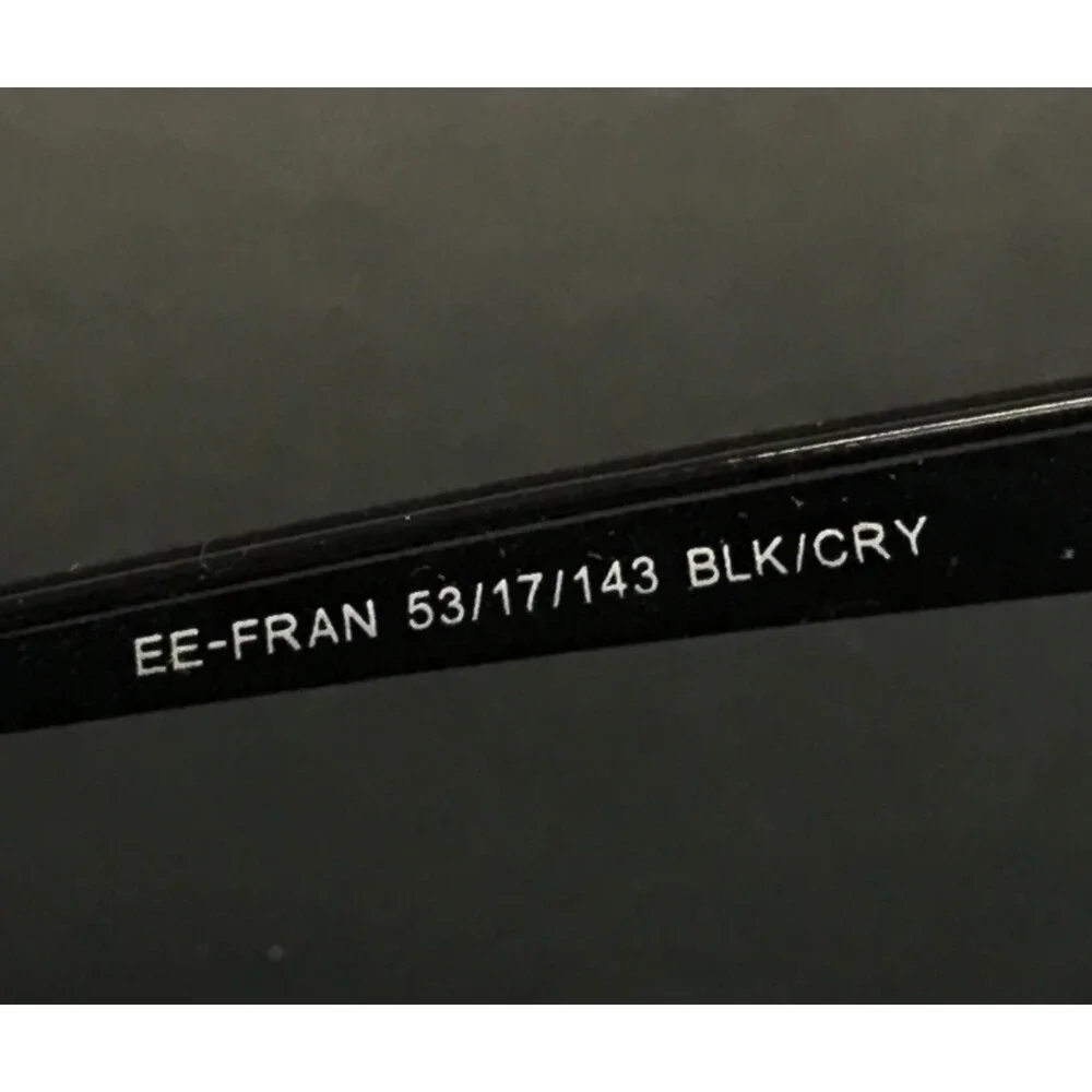 Envy Eyewear Eyeglasses Frames EE-FRAN BLK/CRY Black Crystal Full Rim 53-17-143